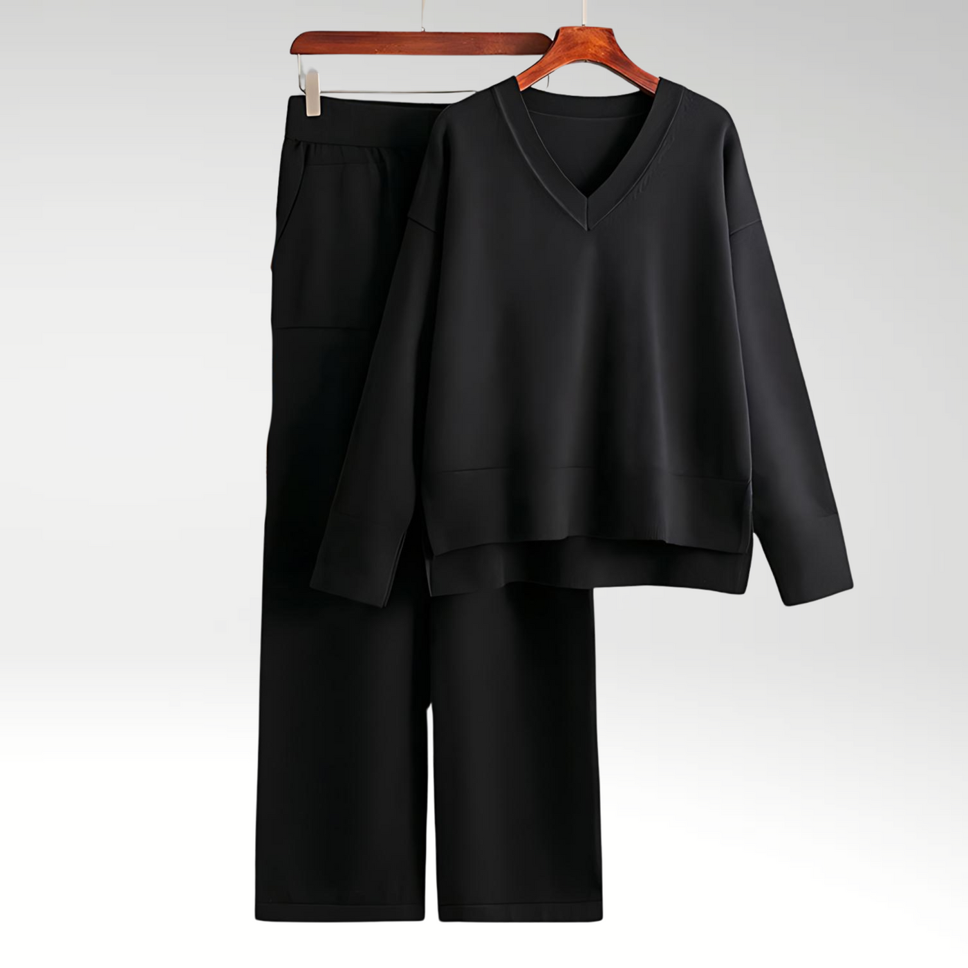 Maison Léa™ | Luxe V-Neck Two Piece Set