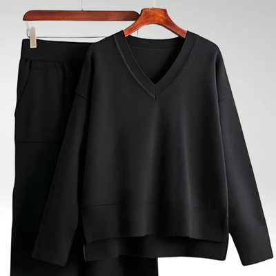 Maison Léa™ | Luxe V-Neck Two Piece Set