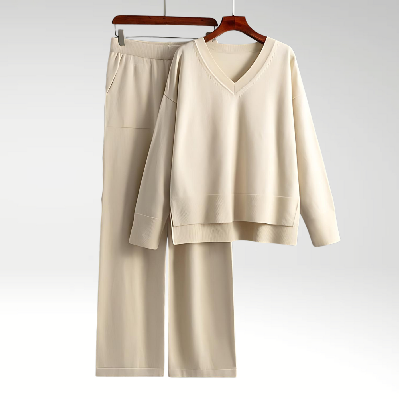 Maison Léa™ | Luxe V-Neck Two Piece Set