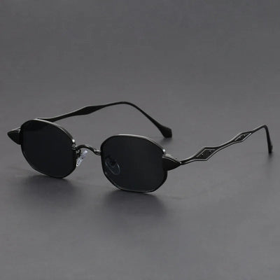 Lunara Spiked Oval Sunglasses