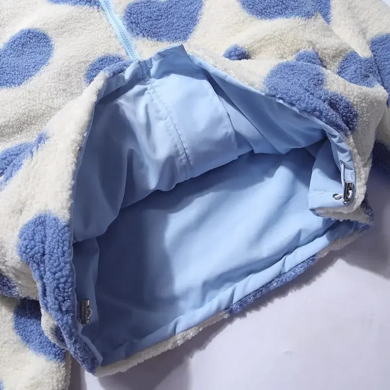 Izabela | Oboustranná bunda se srdíčky