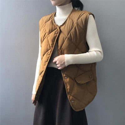 Sable Quilted Bomber Vest