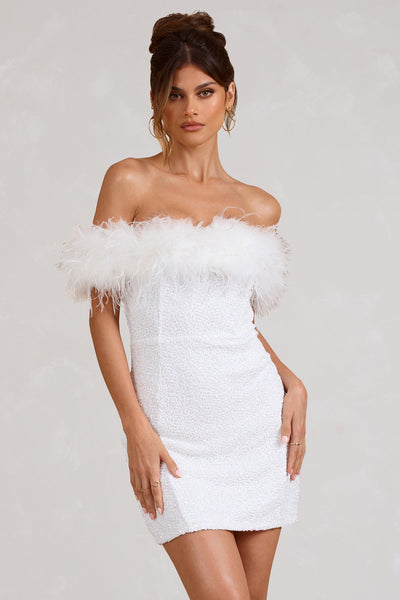 Maison Léa™ | Robe à pailettes avec plumes